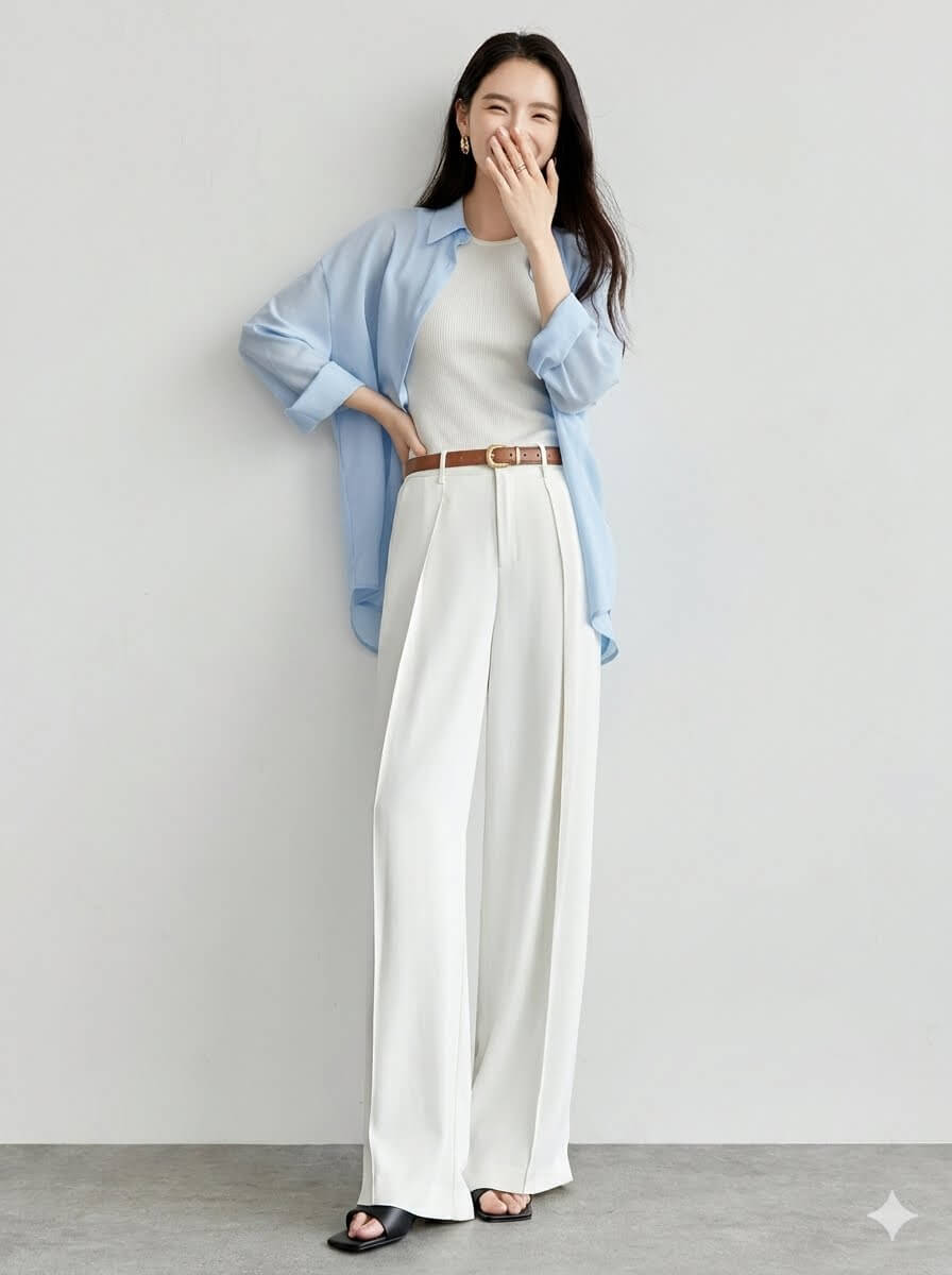 Women's Tailored Suit Pants - Elegant High-Waisted Pleated Front Trousers, Premium Twill Workwear Full-Length Slacks with Pockets 2026