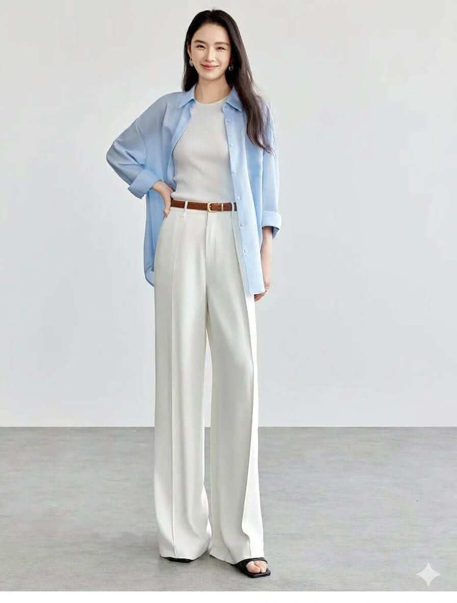 Women's Tailored Suit Pants - Elegant High-Waisted Pleated Front Trousers, Premium Twill Workwear Full-Length Slacks with Pockets 2026