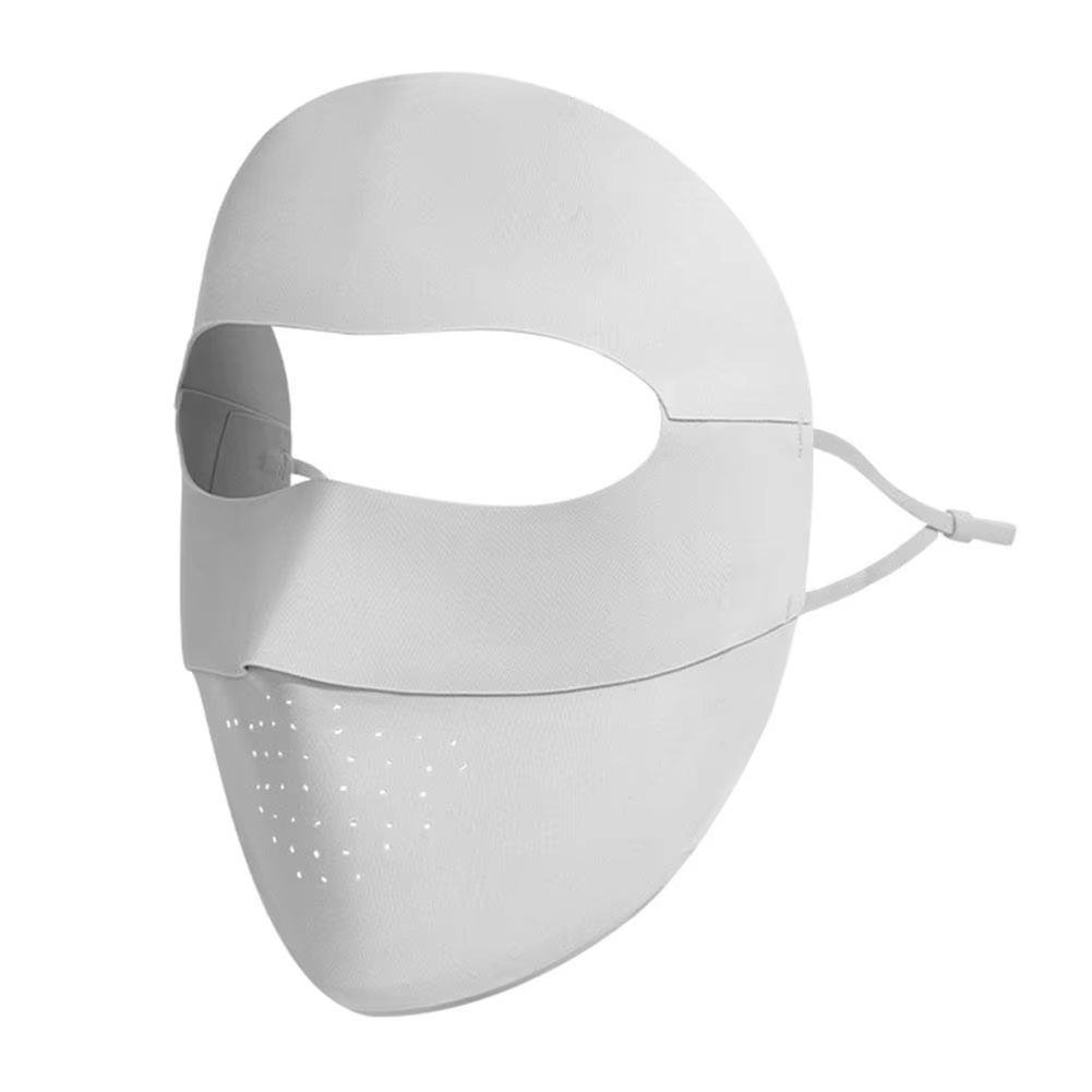 UPF 50+ Full Face Sun Protection Mask with Cooling Airthin Technology Ultra-Light Breathable Sunscreen Mask Adjustable Ear Loops