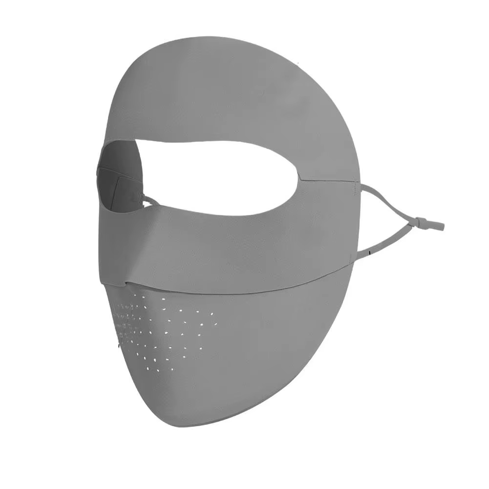 UPF 50+ Full Face Sun Protection Mask with Cooling Airthin Technology Ultra-Light Breathable Sunscreen Mask Adjustable Ear Loops