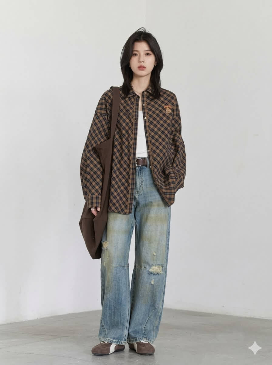 Retro High-Waisted Wide-Leg Jeans - Women's Minimalist Loose Denim Trousers, Premium Spring Autumn Casual Pants 2026
