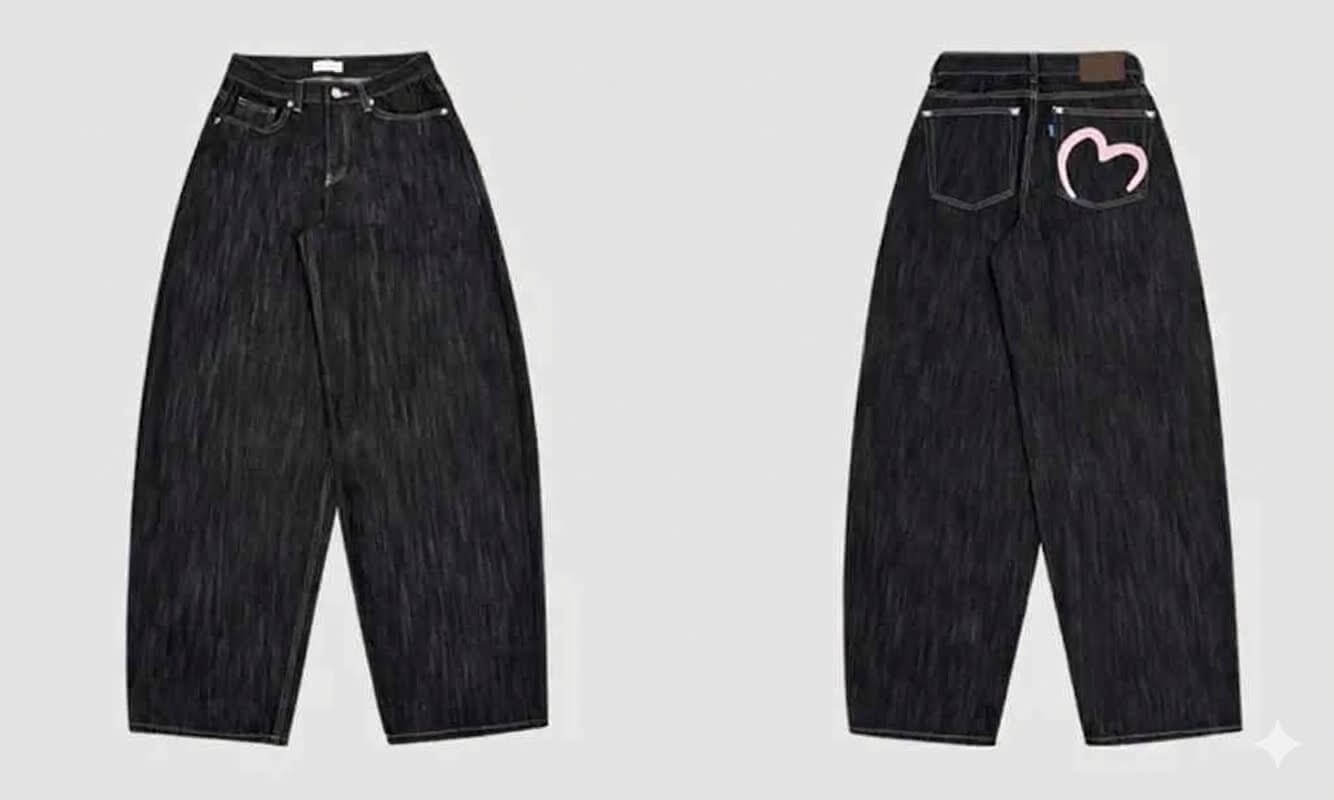 2026 Winter New In: Women's High-Waisted Baggy Jeans - Korean Retro Wide Fit Denim, Versatile Grunge Chic Trousers, Premium Retro Mom Jeans
