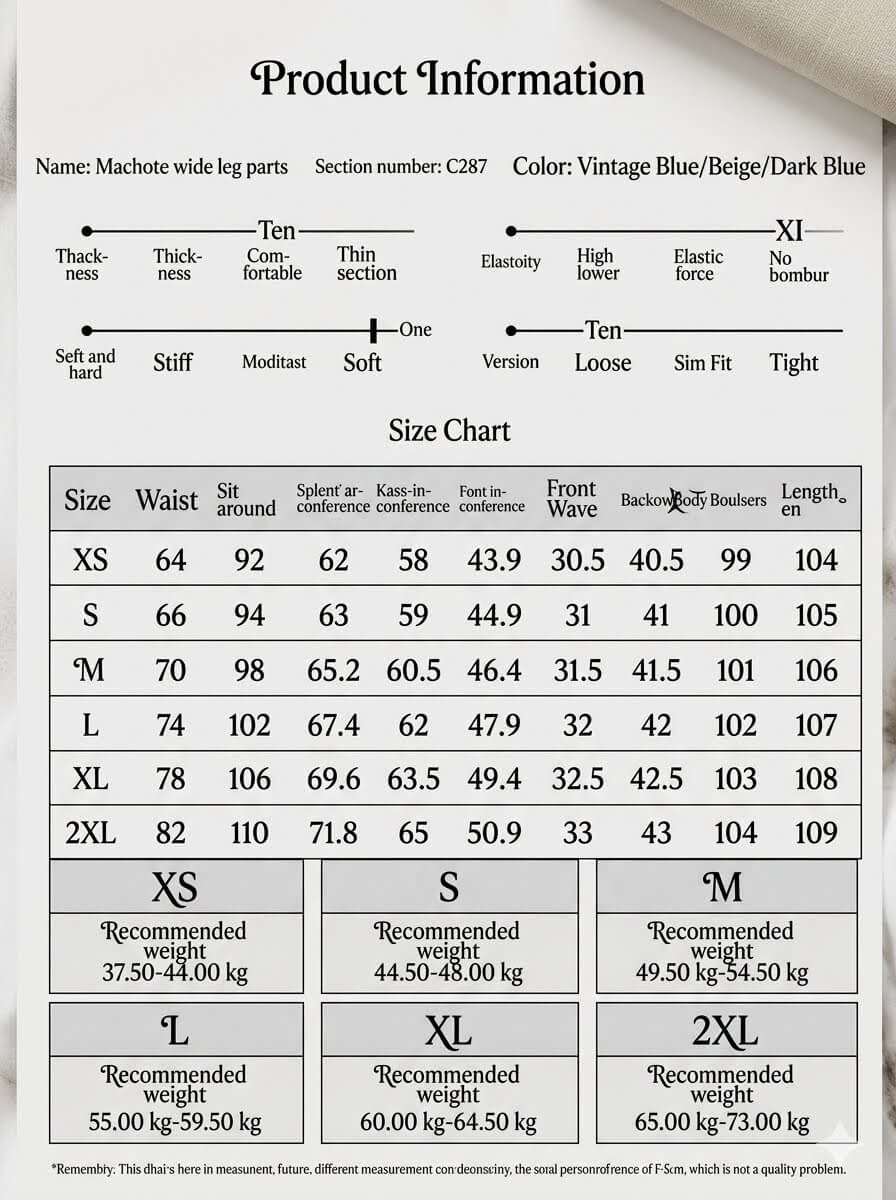 Women's High-Waisted Curved Leg Jeans - Slimming Wide Leg Denim Trousers, Retro Loose Floor Length Pants with Unique Back Pockets