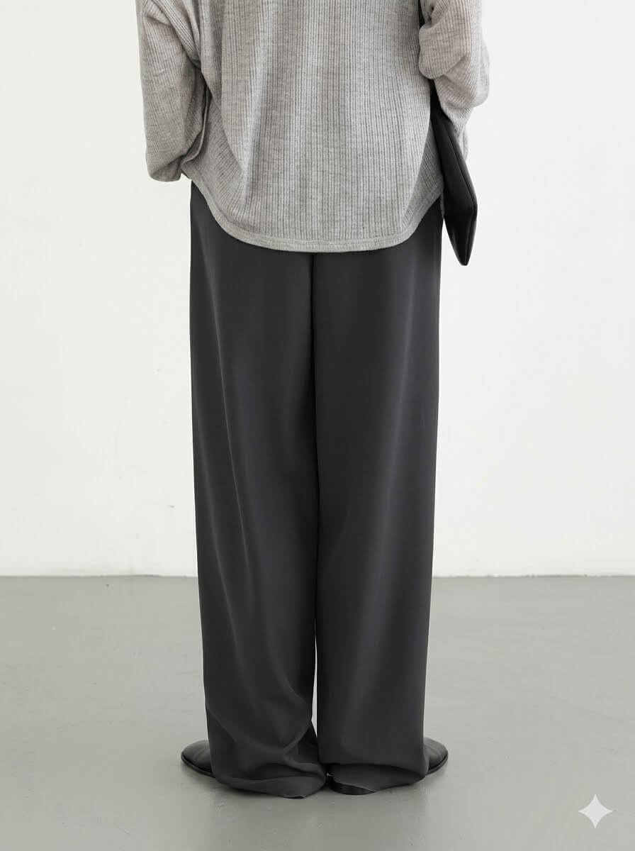 Summer Wide Leg Pleated Pants for Women - High Waist Casual Flowy Trousers, Breathable Office Wear, Stylish Straight Full-Length Pant 2026