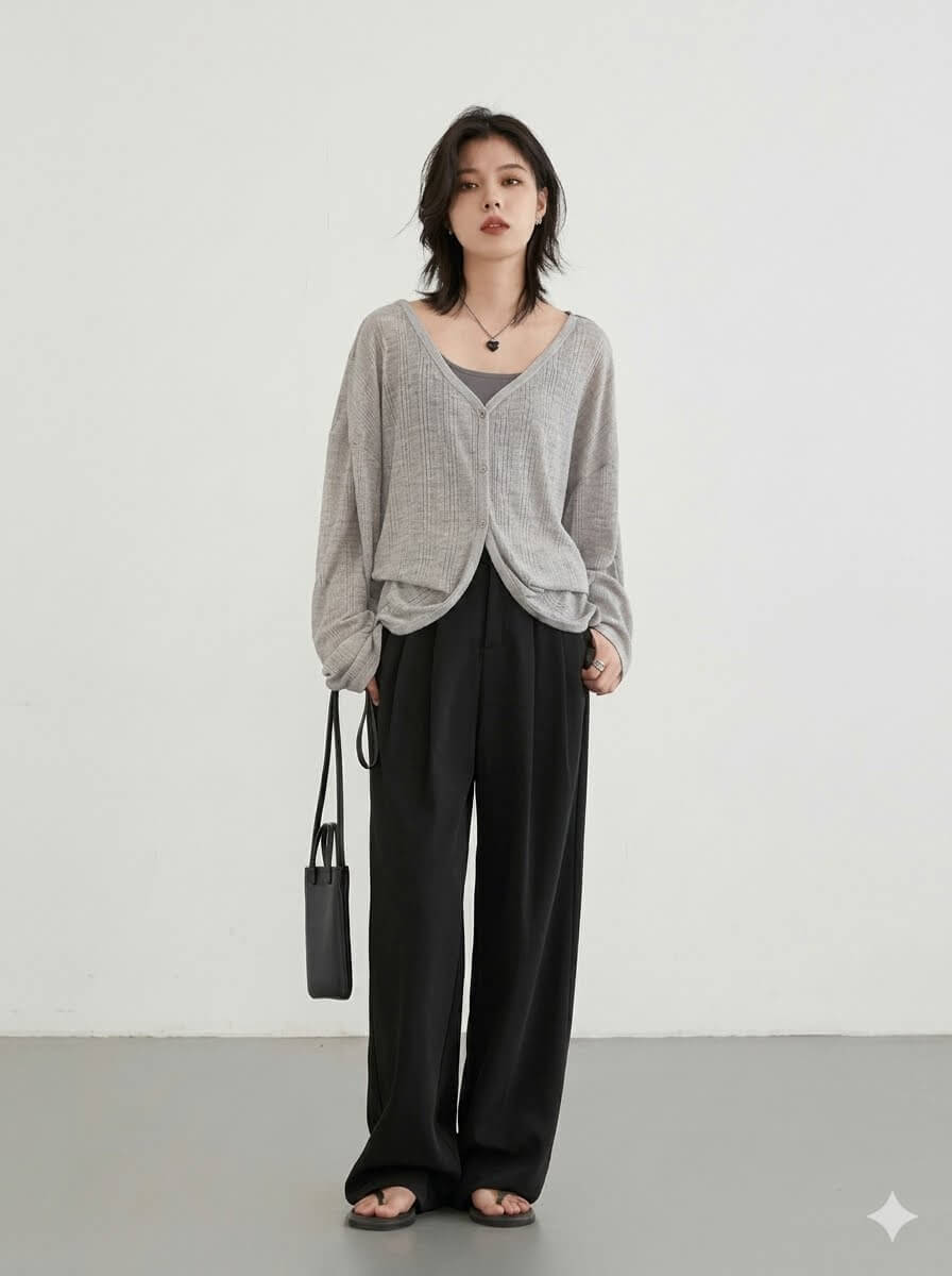 Summer Wide Leg Pleated Pants for Women - High Waist Casual Flowy Trousers, Breathable Office Wear, Stylish Straight Full-Length Pant 2026