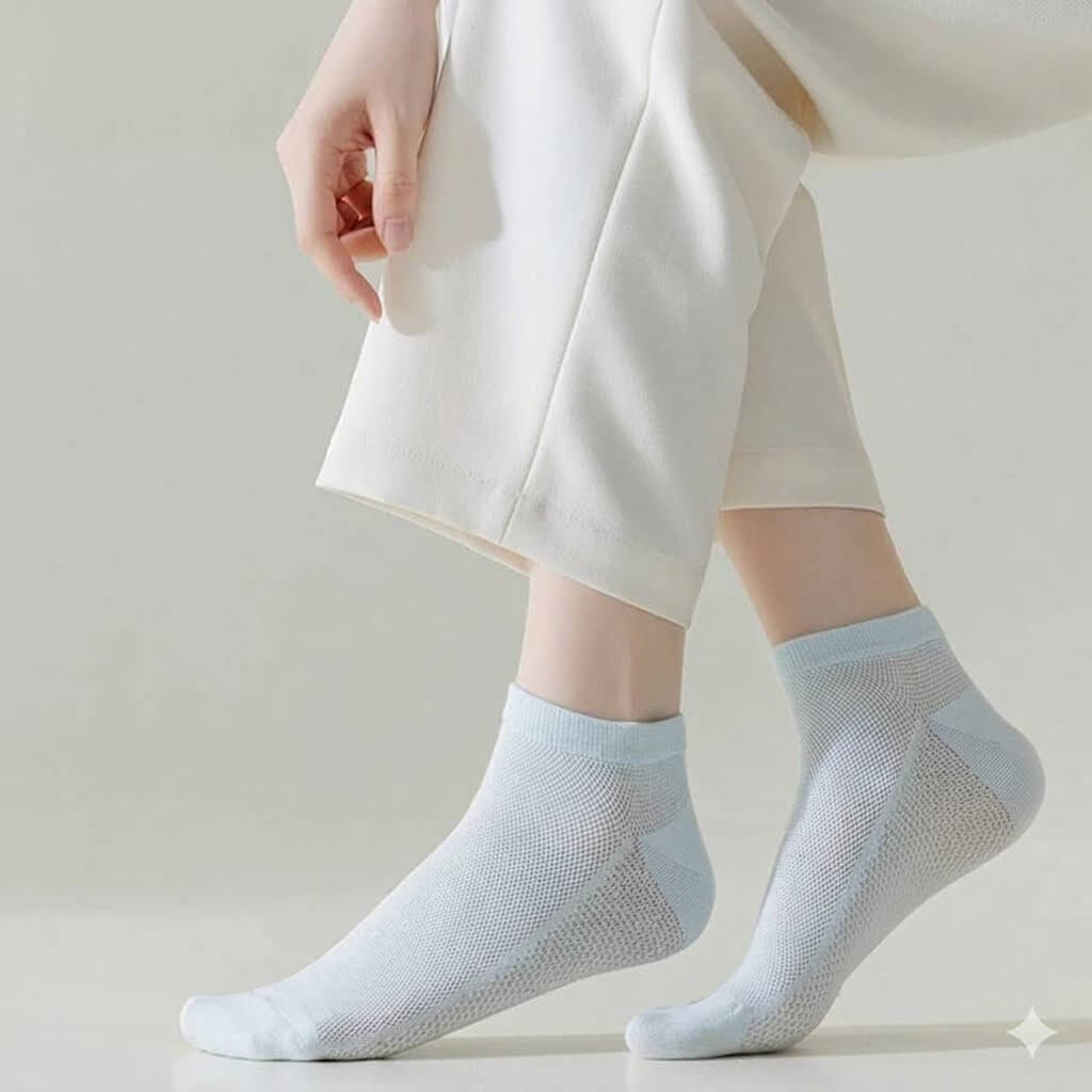12-Pair Women's Thin Mesh Cotton Socks, Breathable Low Cut Ankle Socks Pack, Summer Ultra-Thin Short Socks for Girls & Women