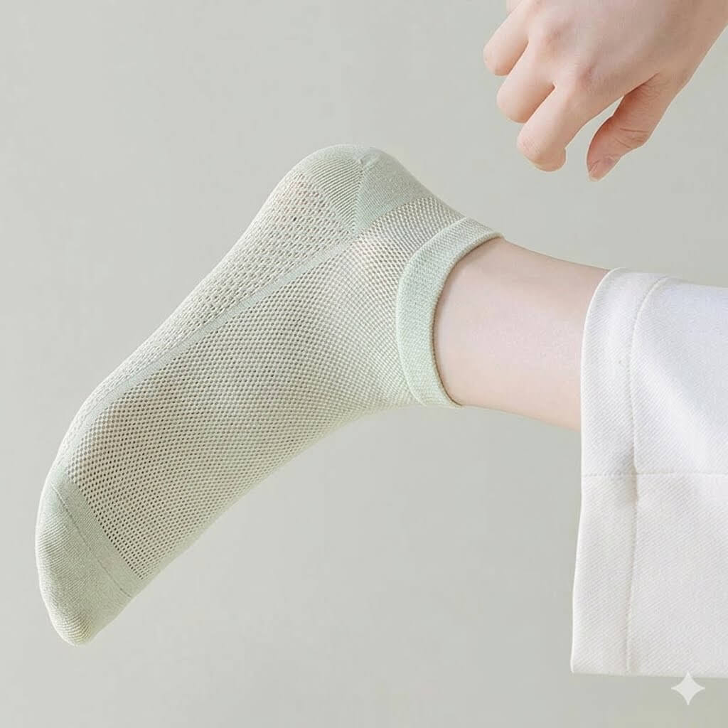 12-Pair Women's Thin Mesh Cotton Socks, Breathable Low Cut Ankle Socks Pack, Summer Ultra-Thin Short Socks for Girls & Women
