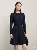 High Waisted Pleated Bermuda Shorts for Women | 2026 Summer Casual Wide-Leg Tailored Shorts Knee-Length Pants