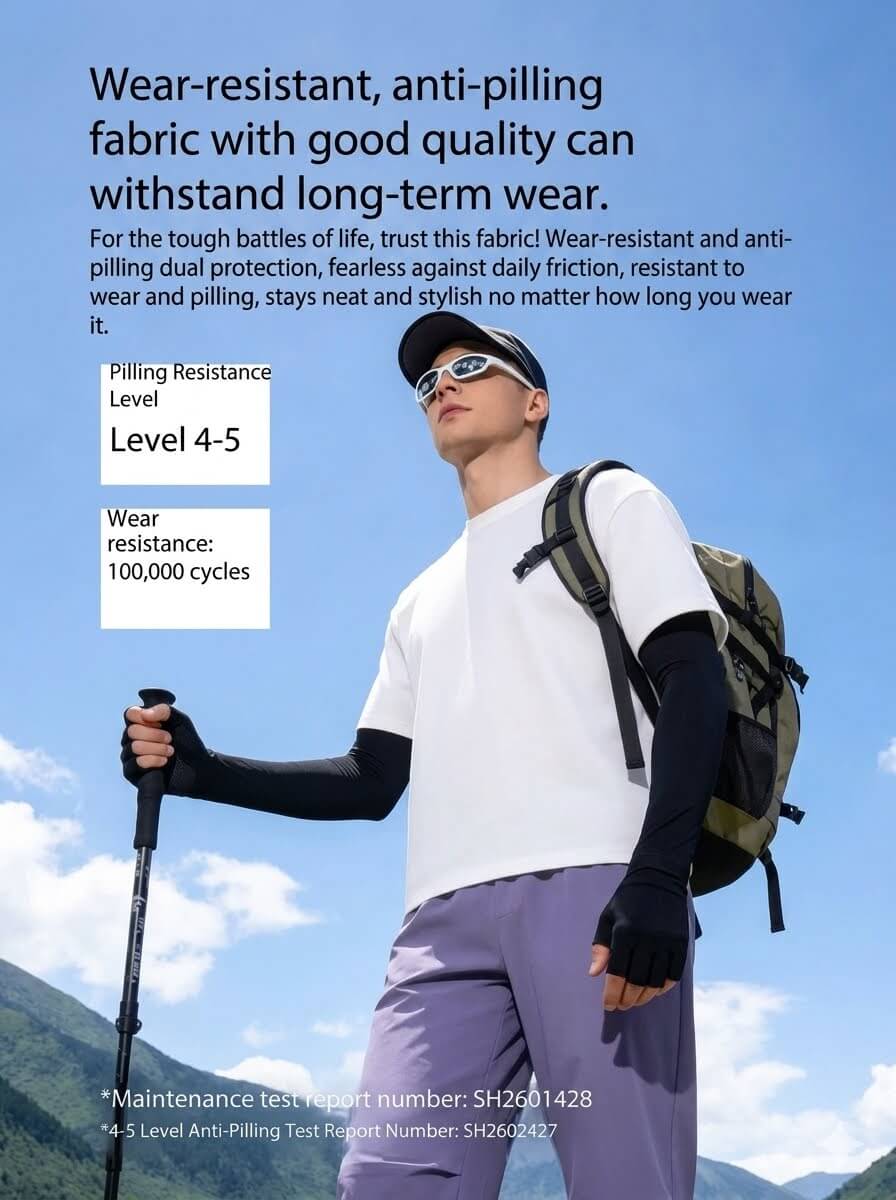 Ice Silk Sun Protection Gloves UPF 50+ | Full Spectrum UV Blocking Original Yarn | Breathable Fingerless Non-Slip Driving & Cycling Gloves for Men & Women