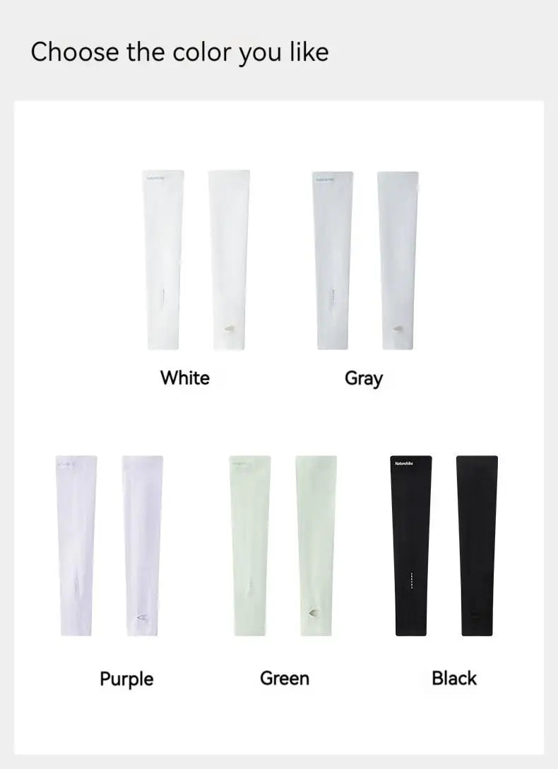 Summer Cooling Arm Sleeves Pack, UPF50+ UV Sunblock Long Fingerless Gloves, High Elastic Breathable Ice Silk Sports Tattoo Cover Up